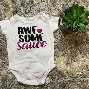 Cute onesie baby girl Awesome Sauce 12m